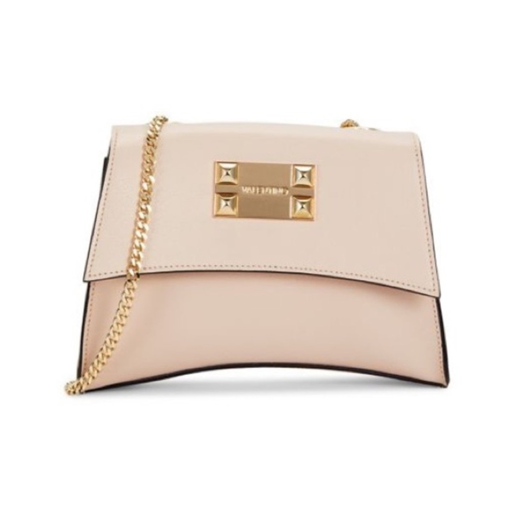 Valentino Blush Pink Leather Crossbody with Gold Chain